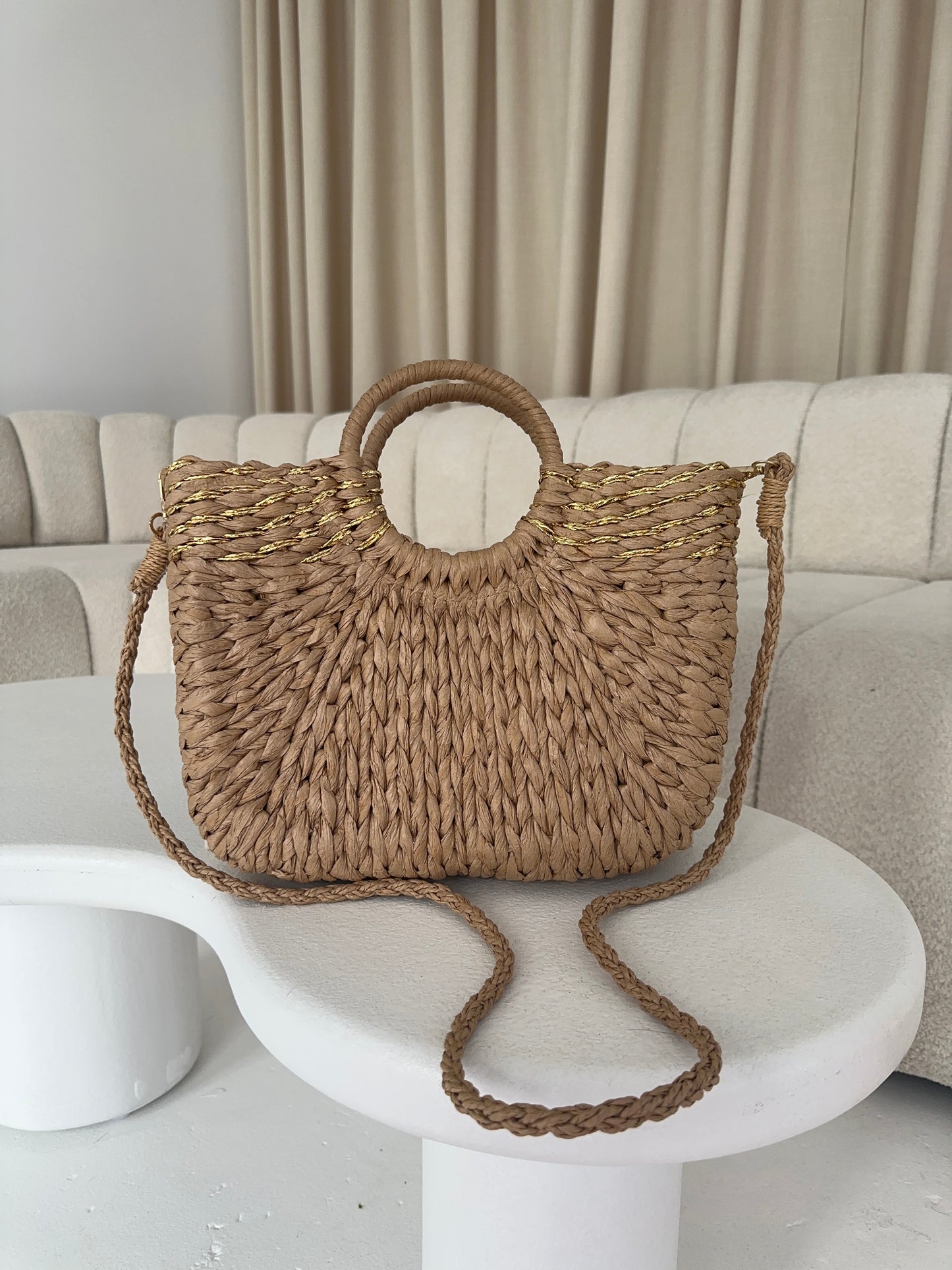 Plaka Woven Beach Bag