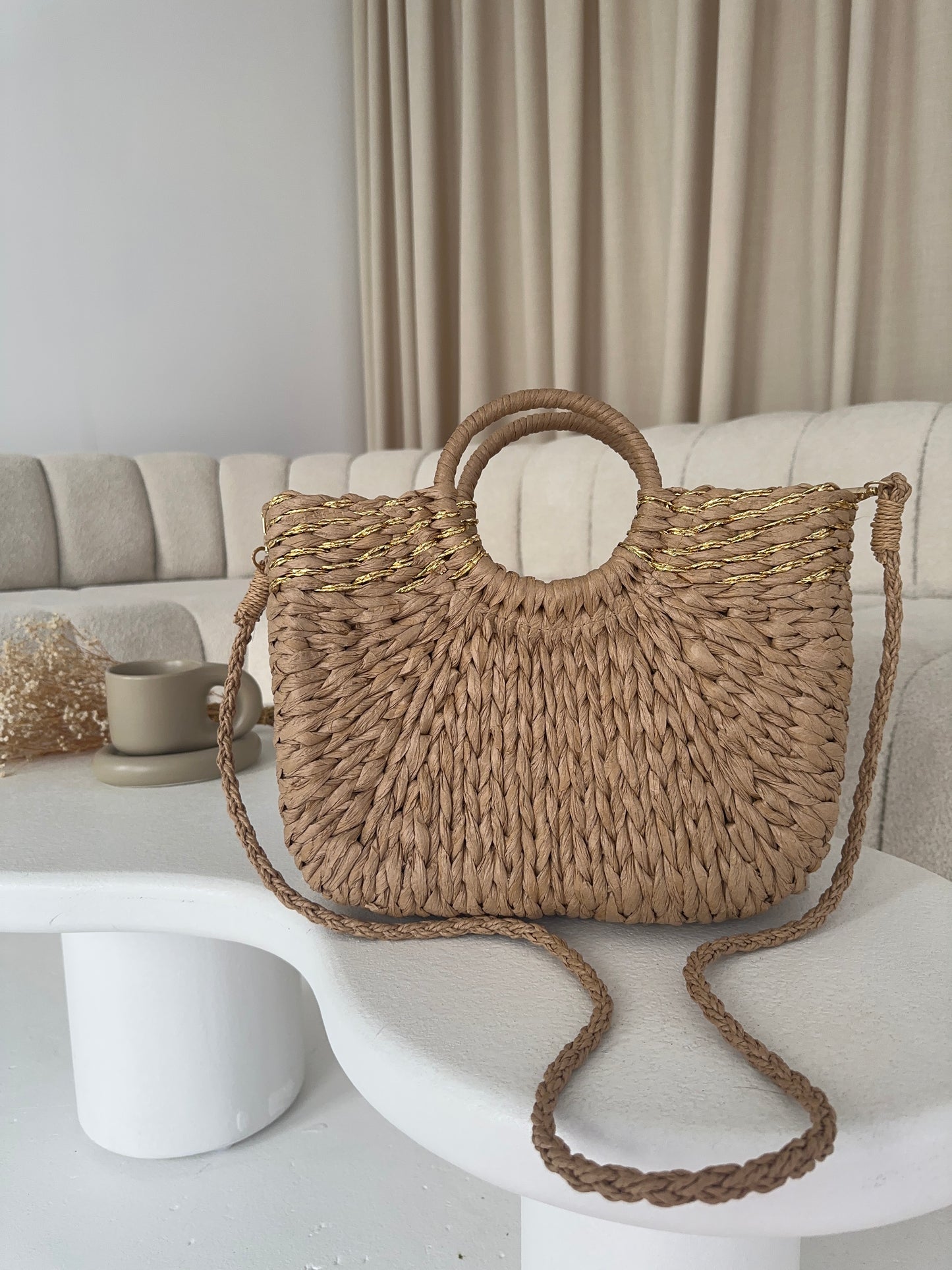 Plaka Woven Beach Bag