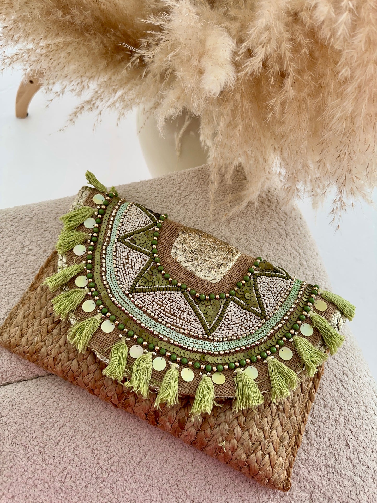 Modena Beaded Bag (Green)