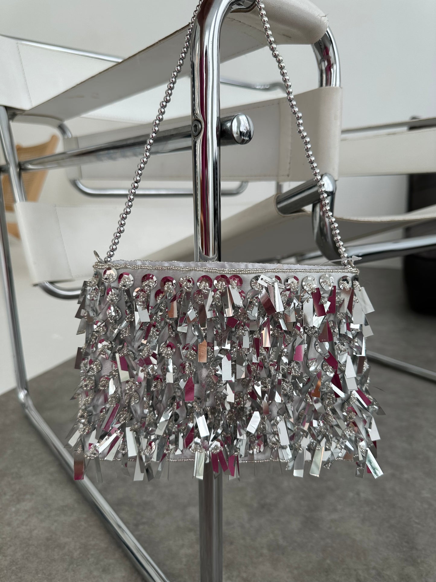 Riga Silver Embellished Bag