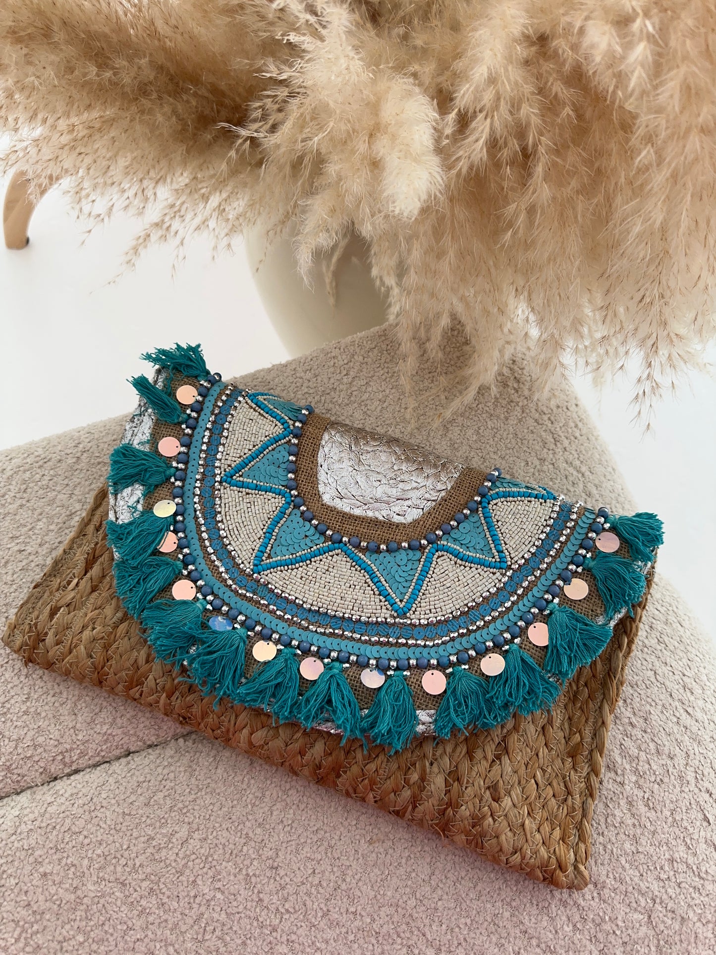 Modena Beaded Bag (Blue)