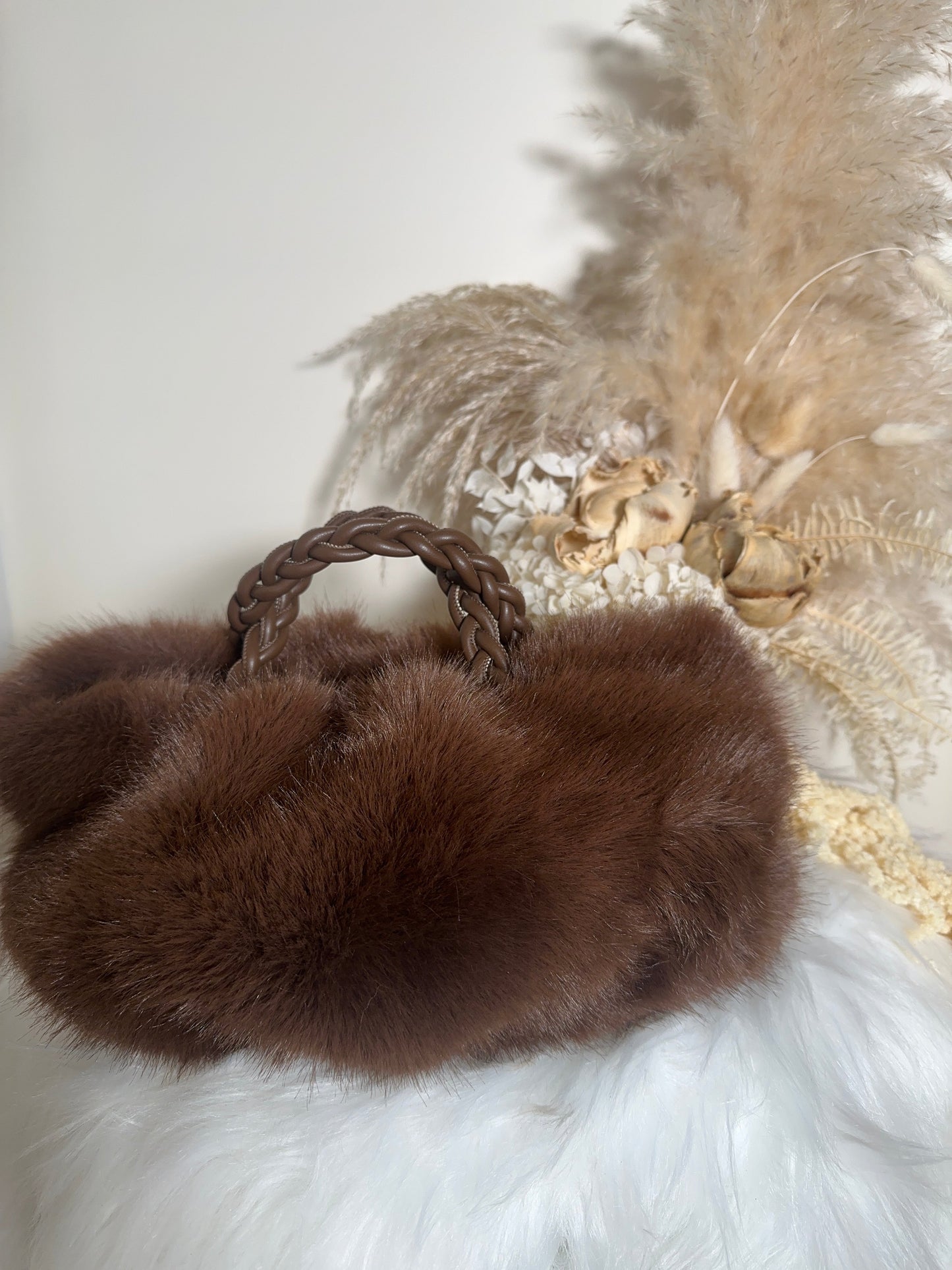 Maple Faux Fur Bag (Chocolate)