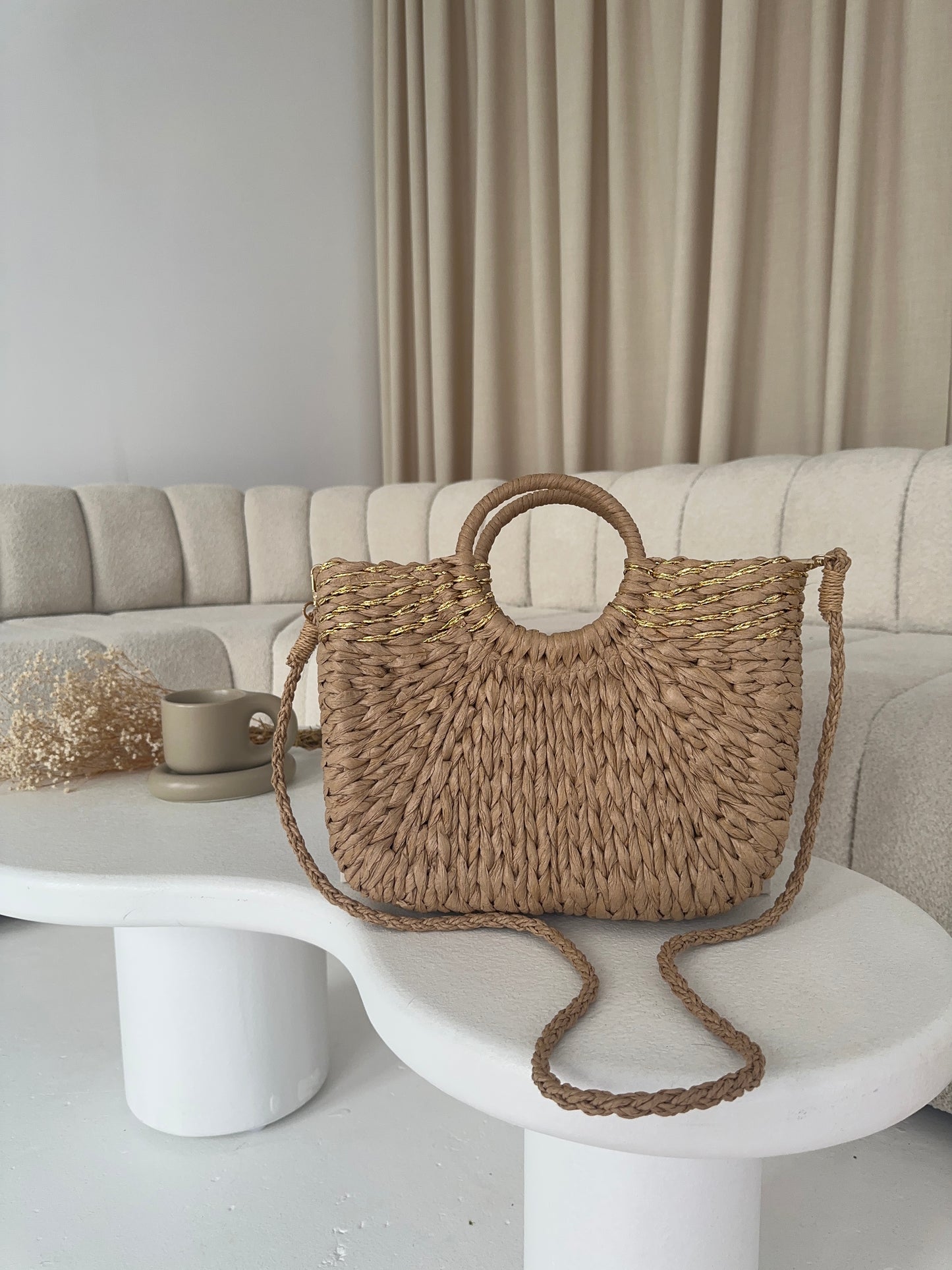 Plaka Woven Beach Bag