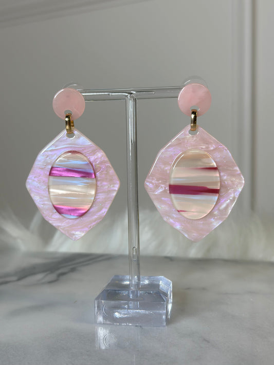 Harmonia Iridescent Earrings (Pink)