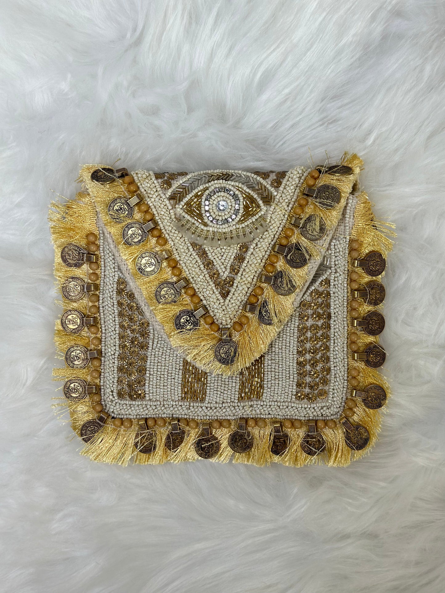 Matera Beaded Coin Bag (Gold)