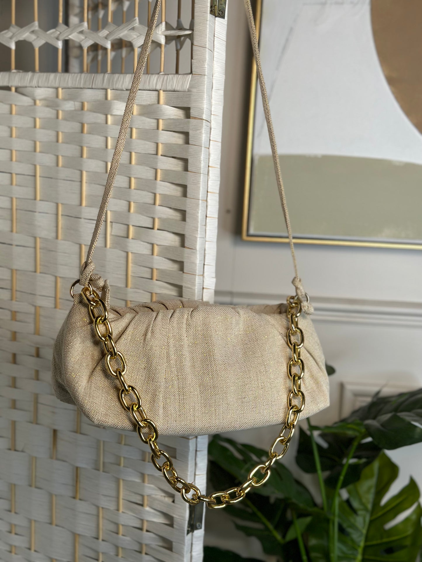 Lille Beige Linen Bag