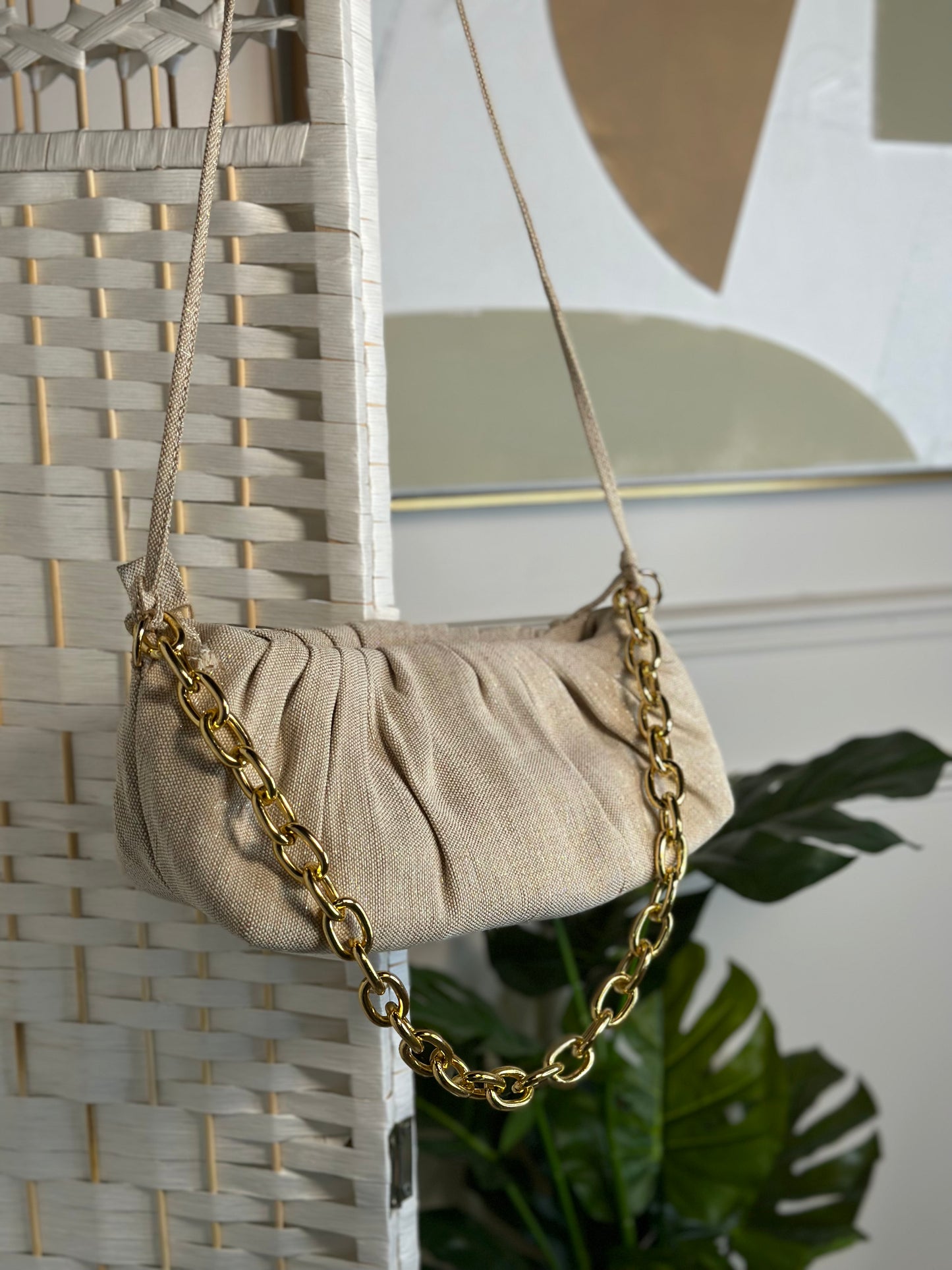 Lille Beige Linen Bag