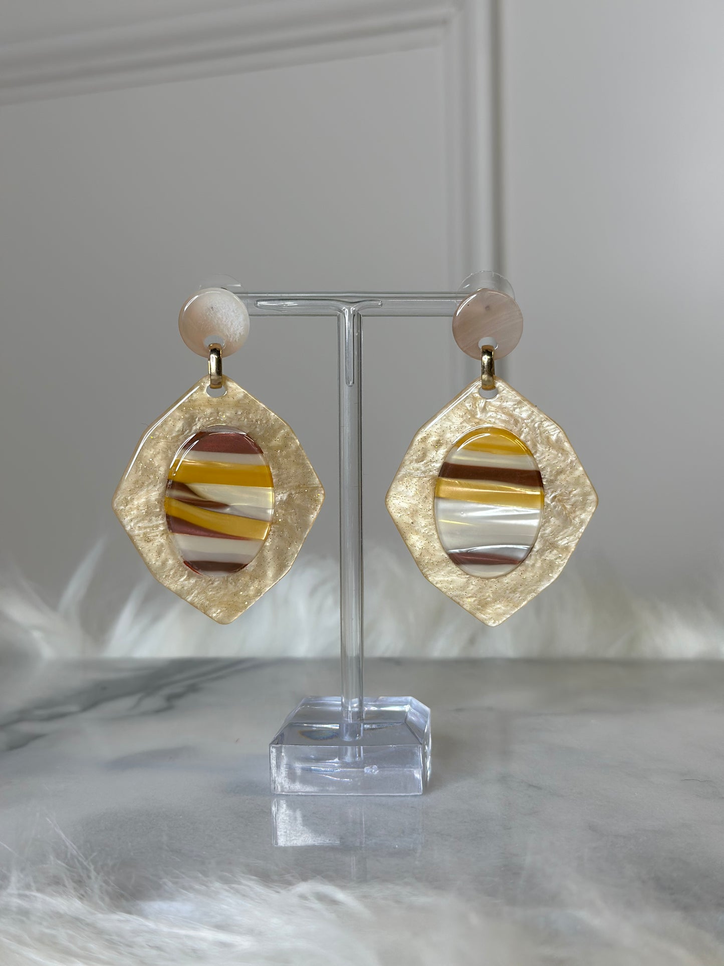 Harmonia Iridescent Earrings (Gold)