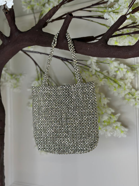 LA Silver Beaded Bag