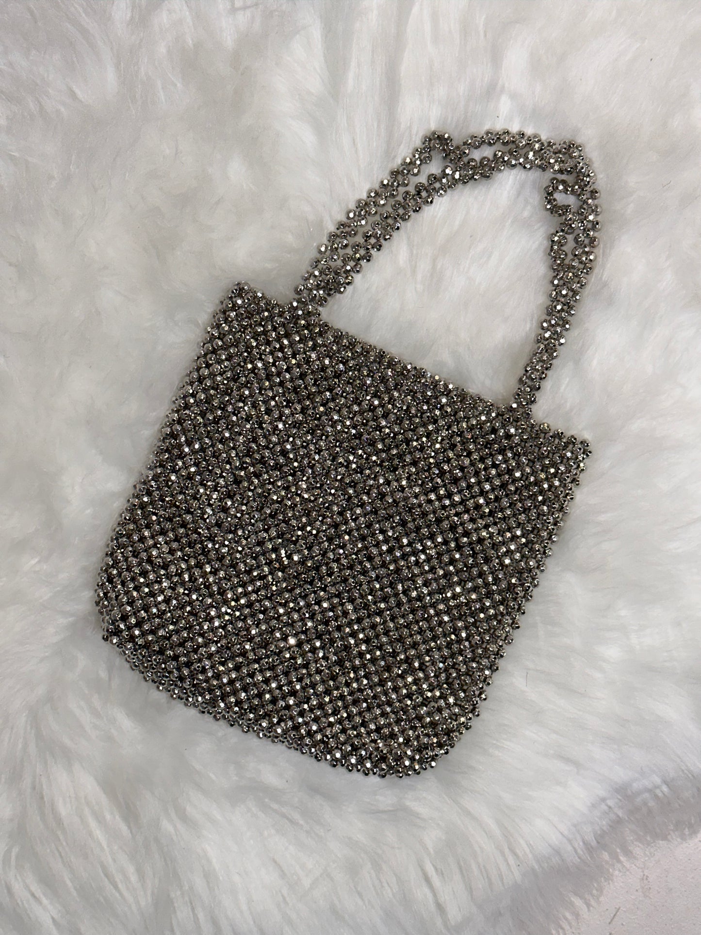 LA Silver Beaded Bag